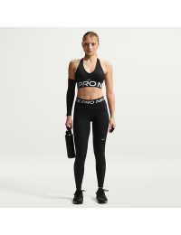 Nike Pro-leggings i fuld længde med mellemhøj talje til kvinder - sort