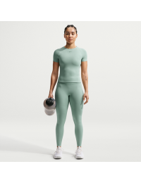 Nike Universa-leggings med høj talje i fuld længde uden søm foran til kvinder - grøn
