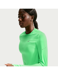 Langærmet Nike Swift Dri-FIT UV-løbetrøje med rund hals til kvinder - grøn