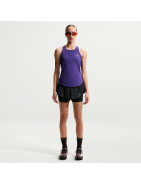 Nike Flow Dri-FIT 2-i-1-løbeshorts med høj talje til kvinder - sort