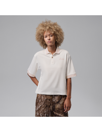 Kortærmet Jordan Sport Dri-FIT-polotrøje til kvinder - hvid