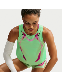 Kort Nike AeroSwift Dri-FIT ADV-løbetanktop til kvinder - grøn