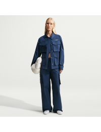 Paris Saint-Germain Everything Wovens Away Nike -cargofodboldbukser med mellemhøj talje til kvinder - blå
