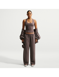 Overdimensionerede NikeSKIMS Stretch Nylon-bukser til kvinder - brun