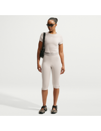 Tætsiddende Nike Chill Jersey-caprileggings med høj talje til kvinder - brun