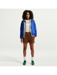 Nike Studio Fleece-shorts i medium vægt med mid rise til kvinder - brun