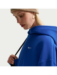Oversized Nike Studio Fleece-hættetrøje i kraftigt materiale til kvinder - blå