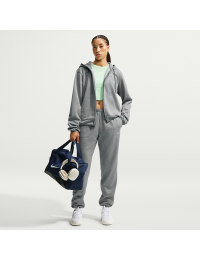 Nike Studio Fleece Sport Therma-FIT-bukser med mellemhøj talje til kvinder - grå