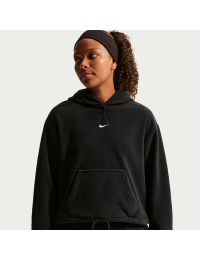 Langærmet Nike -fleecetrøje til større børn (piger) - sort