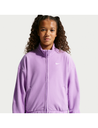 Langærmet Nike -fleecetrøje til større børn (piger) - lilla