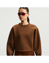 Oversized Nike Article Fleece-trøje med lange ærmer til kvinder - brun